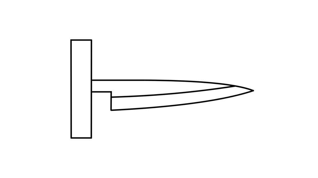 〆包丁

【用途】
魚の息の根を止め、血抜き（活け締め）をするための包丁です。 魚の脳を突いたり、エラを切ったり、中骨を断ったりする作業に特化しています。携帯性を考慮して小ぶりなものが多く、釣り場や調理場での迅速な作業を可能にします。